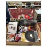 Elvis CDs 45s and miscellaneous box lot