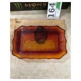 Amberina style last supper serving plate