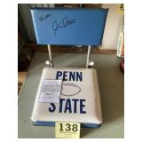 Joe Paterno autographed stadium seat with