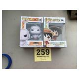 Jiren and Monkey D. Luffy Funko Pops