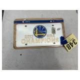 Golden State champions license plate