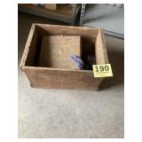 Wooden shipping box and contents