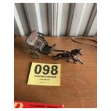 Cast-iron horse and buggy