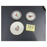 Collectible bird plates set of 3