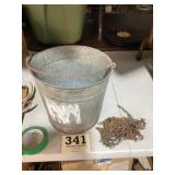 Galvanized Pail and chains