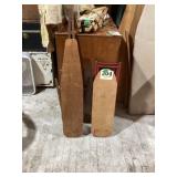 Lot of 2 Small Vintage Wooden Ironing Boards