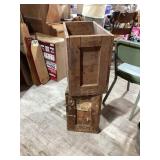 Lot of 2 Woden Shipping Boxes