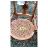 Three assorted cane chairs