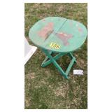 Small collapsible wooden table