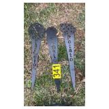 Metal vegetable sign