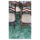 4 cane chairs