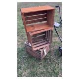 3 Wooden Crates