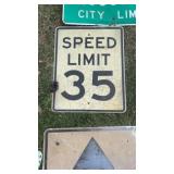 Speed Limit 35 Road sign