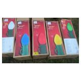 Christmas battery operated LED jumbo bulb set of