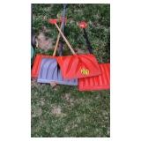 Four snow shovels