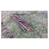 Lot of fence posts