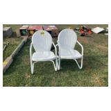 Vintage metal porch chairs