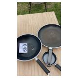 Three frypans