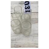 Six juice glasses