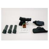 USED TAURUS 709 SLIM 9MM PISTOL WITH 2 HOLSTERS