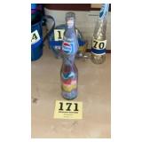 Pepsi bottle art deco melted, stretched, and