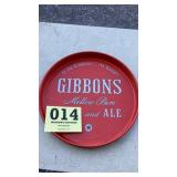 Gibbons Wilkes Barre , PA beer tray