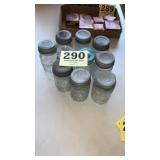 Atlas Canning jars, some zinc lids