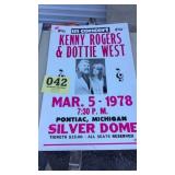 Concert poster Kenny Rogers, and Dottie West