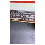 Goldens blue ribbon clgar sign