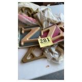 Bag full of wooden letters