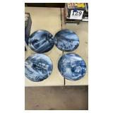 American blues winter scenes dishes