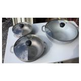 Set of 3 Musa pans with lids