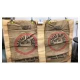 Set of 2 burlap bags