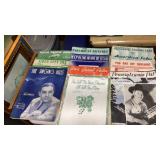 Set of 10 vintage sheet music
