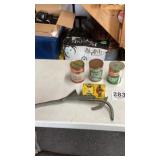 Oil cans and spout