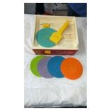 Fisher-Price music box, record player and five