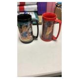 1990 and 1991 thermal snap on mugs