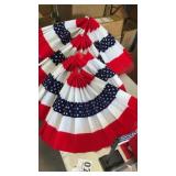 Patriotic triangular fan out flag home decor