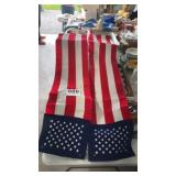 Large patriotic flag banners