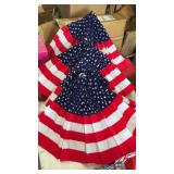 Patriotic triangular fan out flag home decor