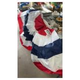 Patriotic flag decor large half circle porch hang