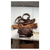Assorted lot Ammo belts & leather belts