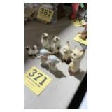 Variety of cat salt and pepper shakers