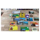 Traveling postcard, lot, gauges, knee, brace, and
