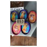 Set of tin Coca Cola coasters