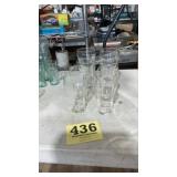 Lot of 8 Coke glasses