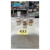 Lot of 3 Coke Redskin Super Bowl glasses