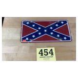 Vintage Confederate flag license plate still