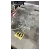 Variety Glassware and creamer, sugar containers