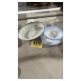 Large serving bowl and Martha Stewart 3 plates